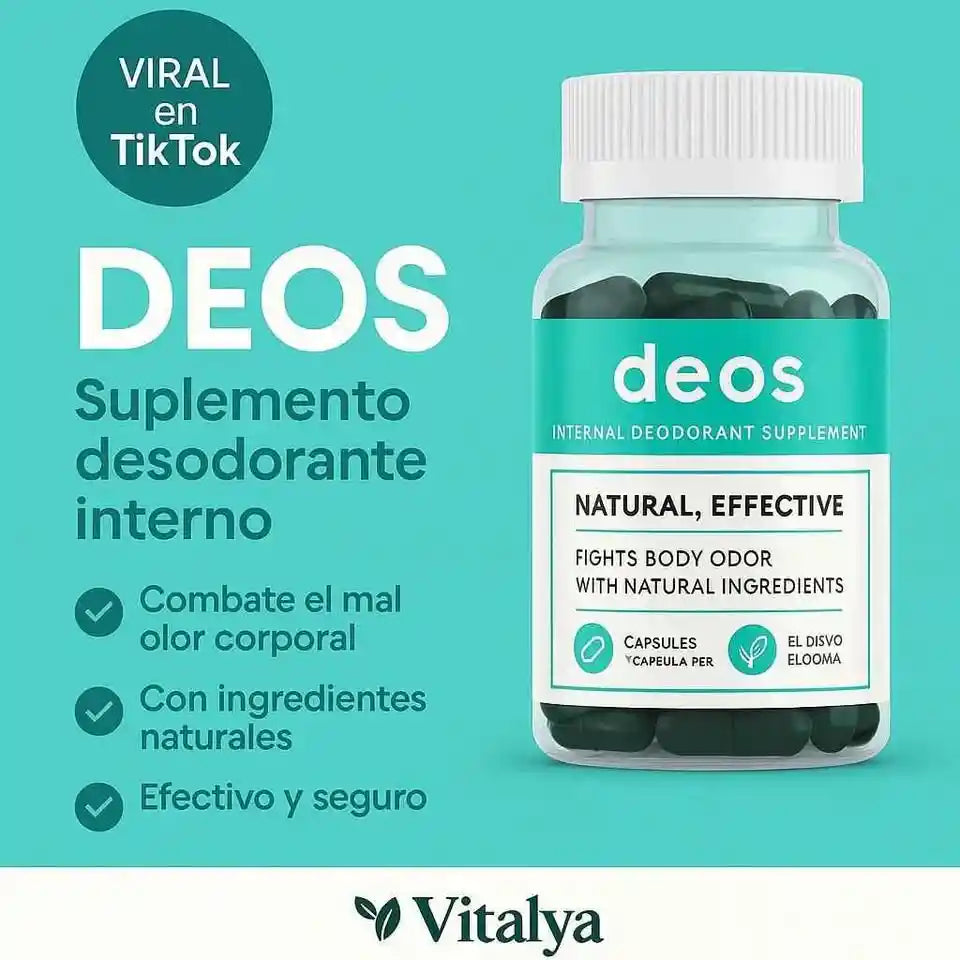 DEOS Desodorante Interno – Control Total del Mal Olor Corporal desde Adentro | Compra Online
