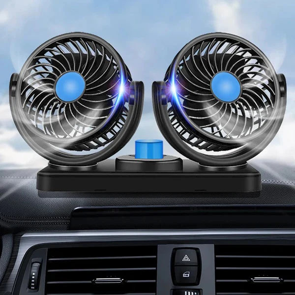 Ventilador Doble 360° para Auto | Refrescá tu Carro Rápido y Sin Aire Acondicionado