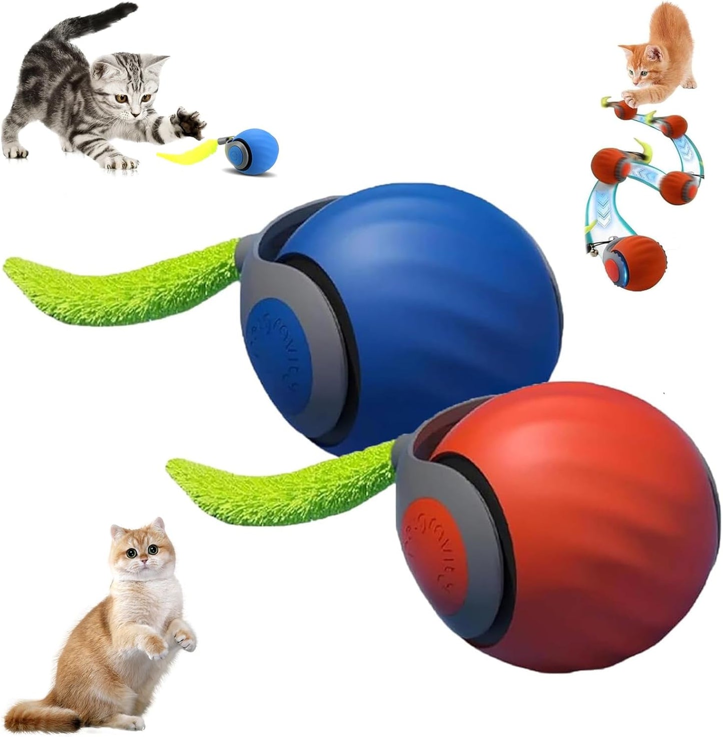 Pelota Interactiva para Gatos SPEEDY TAIL™ | Estimula su Instinto y Reduce el Estrés