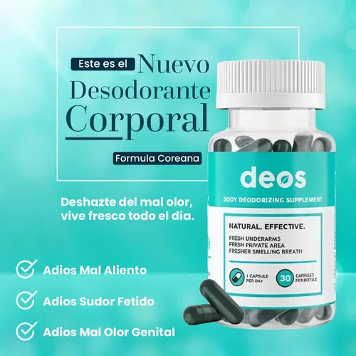 DEOS Desodorante Interno – Control Total del Mal Olor Corporal desde Adentro | Compra Online