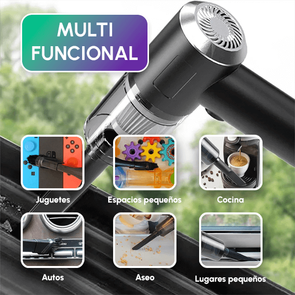 Aspiradora Portátil Premium | Potente, Recargable y Compacta para Casa y Auto + Envío GRATIS