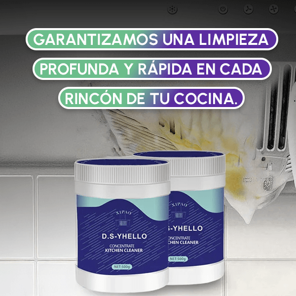 Polvo Limpiador de Grasa para Cocina | Fórmula Biológica y Efectiva + REGALO