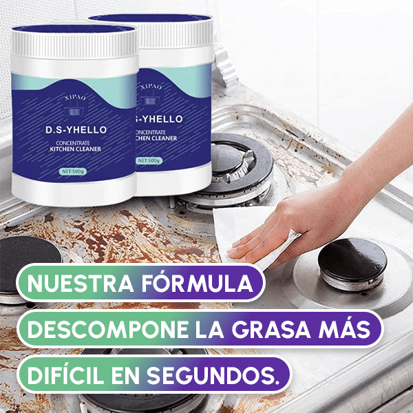 Polvo Limpiador de Grasa para Cocina | Fórmula Biológica y Efectiva + REGALO