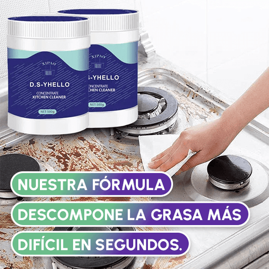 Polvo Limpiador de Grasa para Cocina | Fórmula Biológica y Efectiva + REGALO