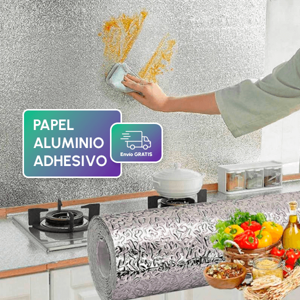 PAPEL DE COCINA ALUMINIO ADHESIVO + REGALO