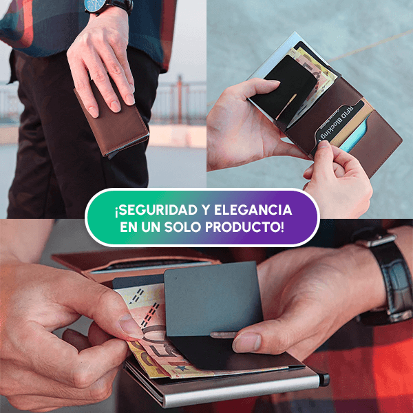 Tarjetero Antirrobo RFID Black | Protegé tu dinero 💳🛡