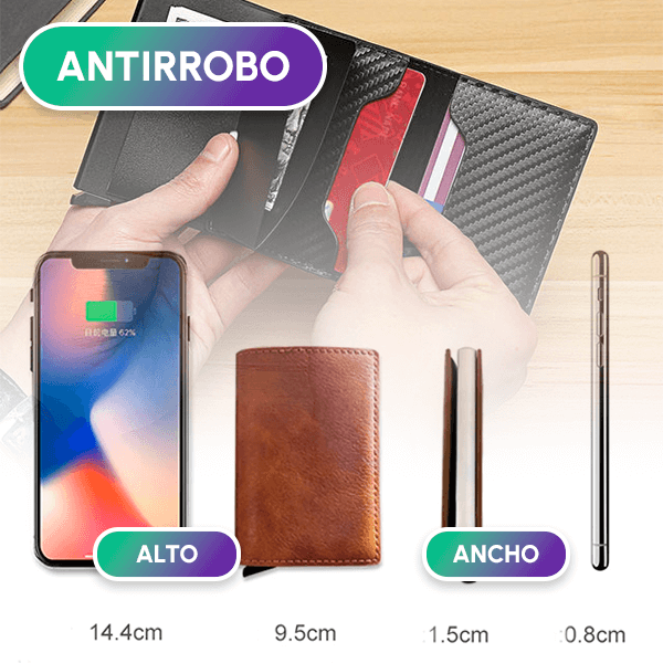 Tarjetero Antirrobo RFID Black | Protegé tu dinero 💳🛡