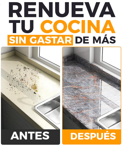 Película Mármol Autoadhesiva Impermeable – Papel Tapiz Renovación Cocina y Muebles