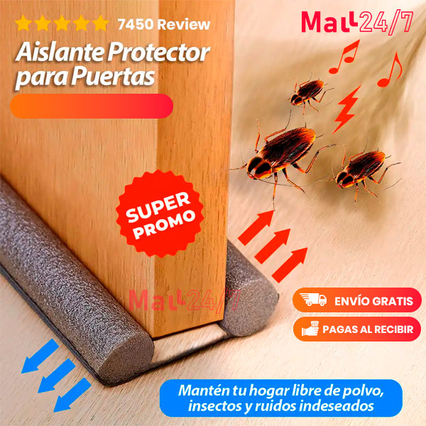 Protectores Aislantes para Puertas™ | Bloquea Polvo, Insectos, Ruido y Aire