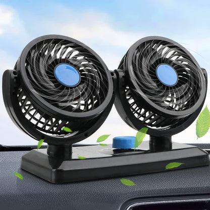 Ventilador Doble 360° para Auto | Refrescá tu Carro Rápido y Sin Aire Acondicionado