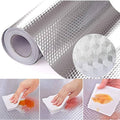 Papel Aluminio Adhesivo Antigrasa para Cocina | Resistente al Calor | Impermeable 4m x 60cm