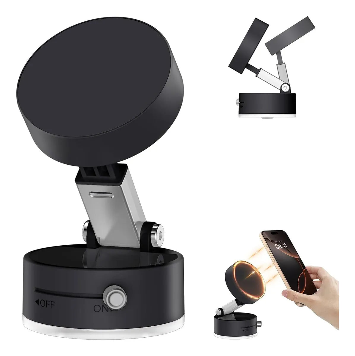 🧲 Soporte Móvil Magnético para Auto – Ventosa Ultra Fuerte & Giro 360°