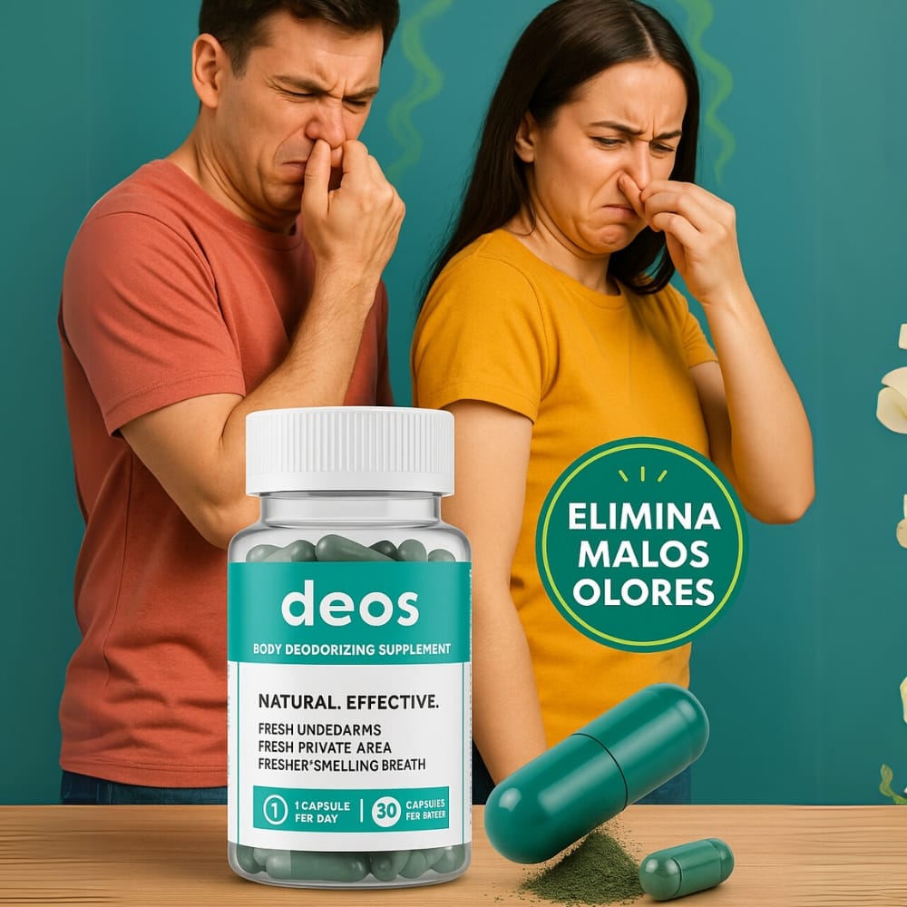Deos | Suplemento Desodorante Interno Natural para Olor Corporal y Aliento Fresco