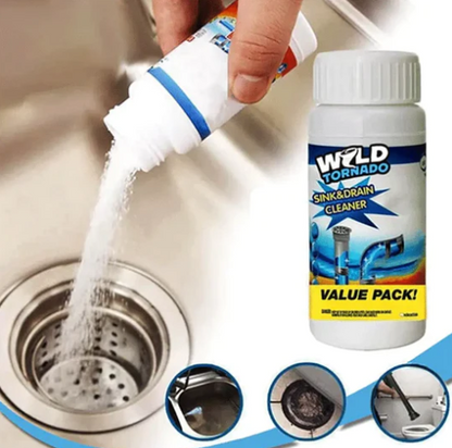 SÚPER POLVO DESTAPA TUBERÍA WILD TORNADO + REGALO