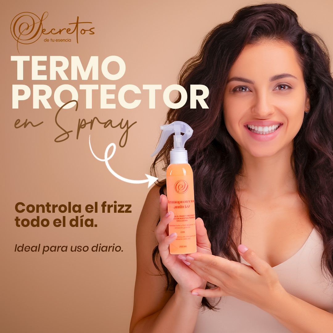 Crema Alisadora con Termoprotector SECRETOS | Anti Frizz, Brillo y Suavidad sin Grasa