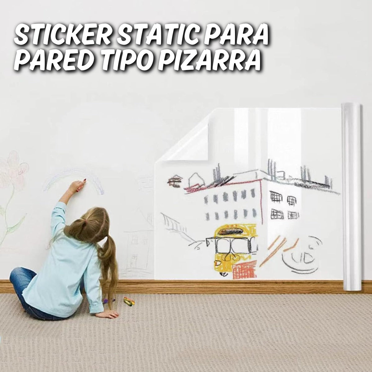 Protector de Pared Transparente para Niños | Protección Invisible y Lavable
