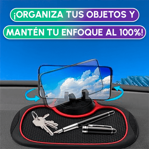 Alfombra Giratoria 360° Antideslizante para Auto | Organiza y Conduce Seguro + REGALO