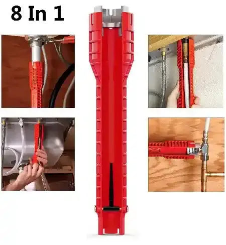 Llave Multifuncional 8 en 1 – Repara Baños, Cocinas y Más con Una Sola Herramienta | Envío Rápido