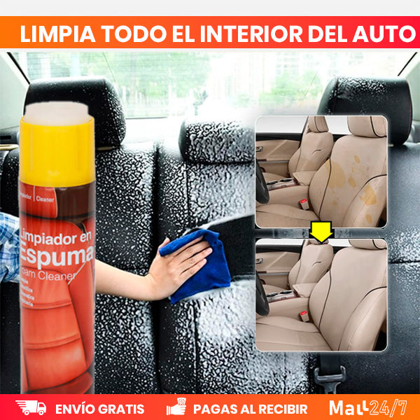 Limpiador Espuma Multiusos para Autos y Hogar | Elimina Suciedad y Grasa al Instante