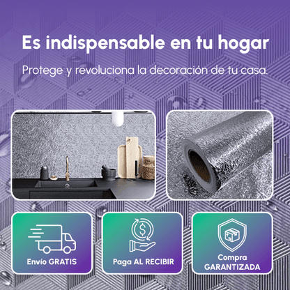 PAPEL DE COCINA ALUMINIO ADHESIVO + REGALO