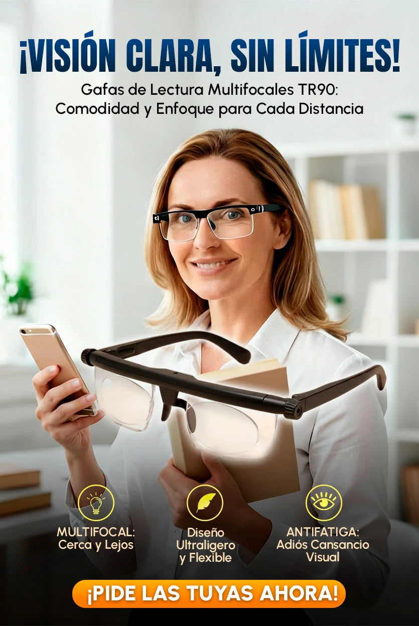 Gafas de Lectura Multifocales TR90 | Visión Clara de Cerca y Lejos en un Solo Lente