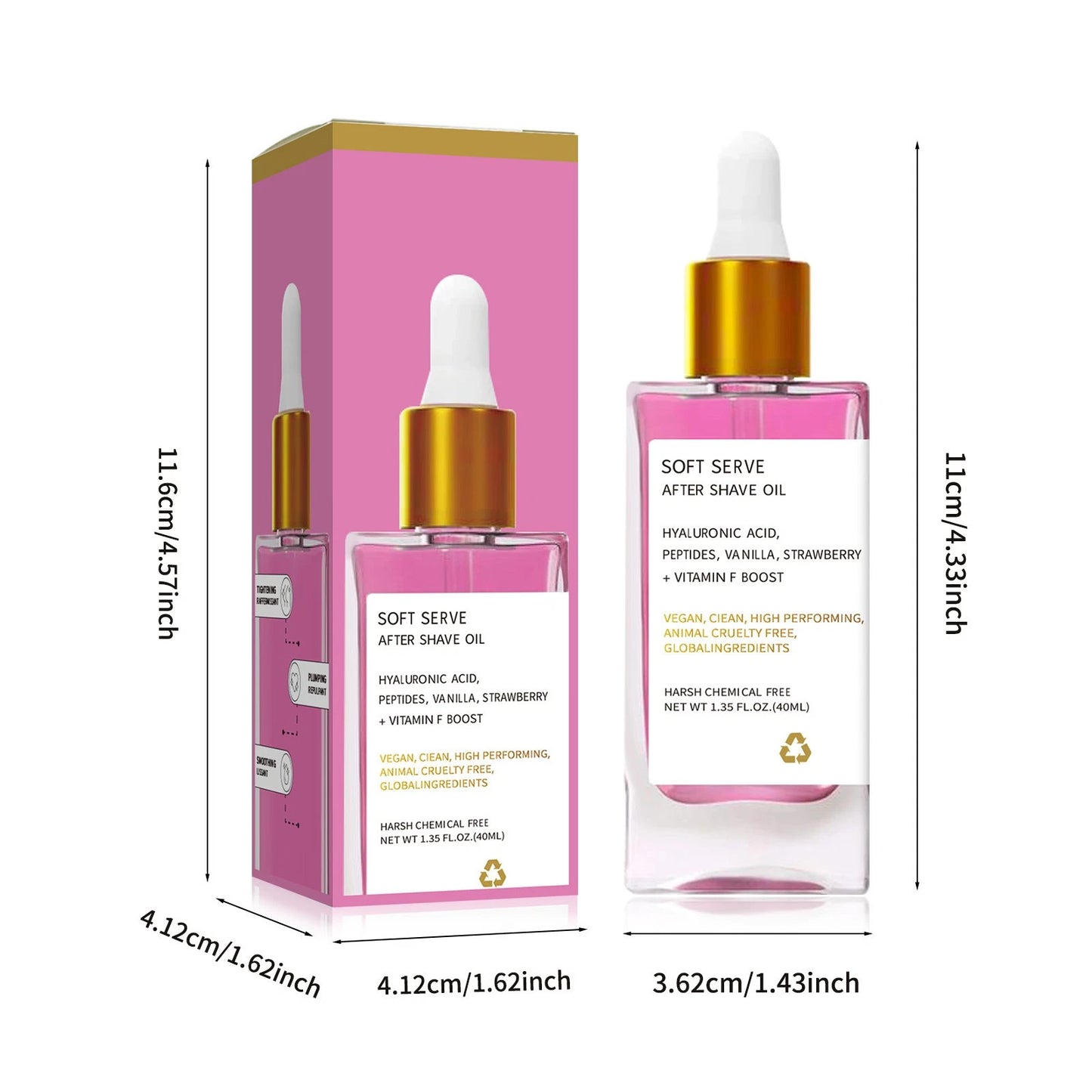 Aceite para Después del Afeitado Truly Beauty | Fresa y Vainilla | Anti Irritación, Vellos Encarnados y Granitos | Piel Suave e Hidratada