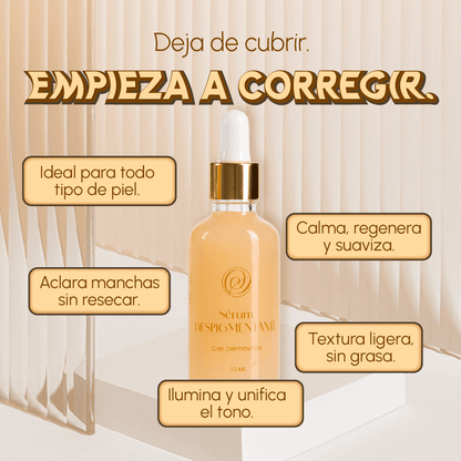 Sérum Despigmentante Facial Dermawhite SECRETOS – Elimina Manchas en 2 Semanas, Aclara e Ilumina la Piel