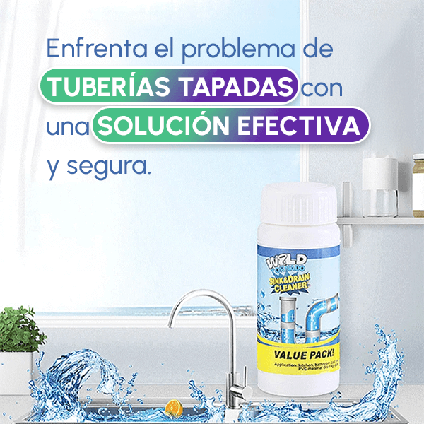SÚPER POLVO DESTAPA TUBERÍA WILD TORNADO + REGALO